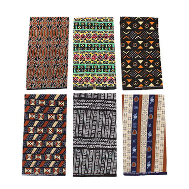 Set Of 6 - Assorted 6-yard African Print Fabrics image 0